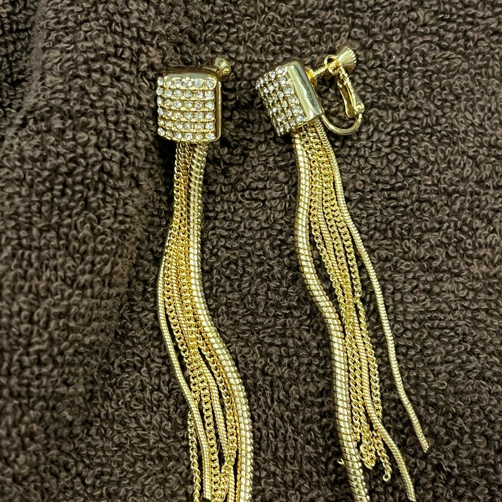 Gold Tassel Earrings